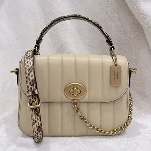 Authentic Coach X Jennifer Lopez Marlie Top Handle Leather Satchel